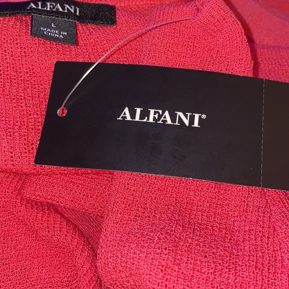 ALFANI Draped open cardigan in Coral size Large NWT - Picture 5 of 7